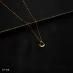 CH-114 - Modern Gold Plated Subtle Teardrop American Diamond Locket Necklace