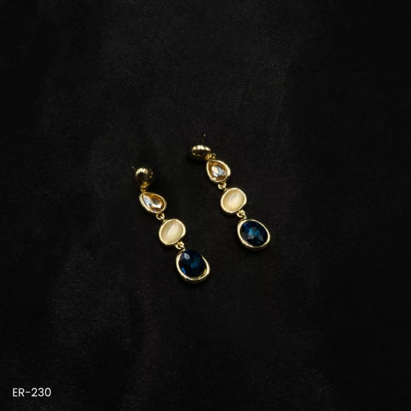 ER-230 - Elegant Multi-Stone Drop Fashion Earrings