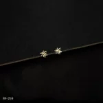 ER-259 - Radiant Floral Burst Gold Plated American Diamond Earrings