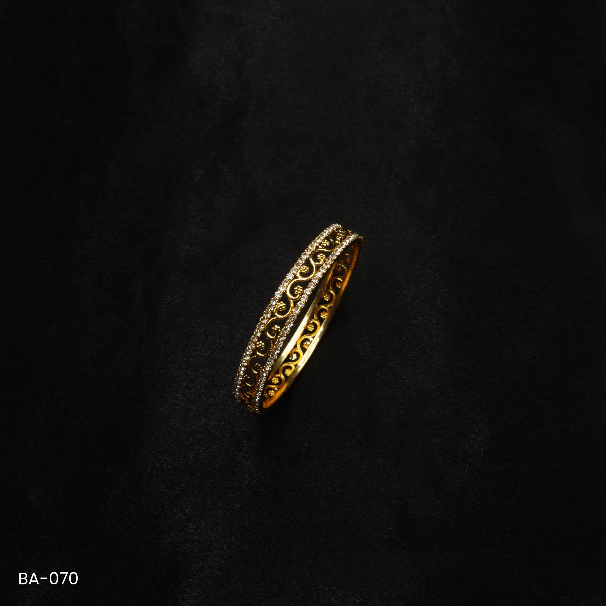 BA-070 - Gold Plated American Diamond Bangle BA-070 - Gold Plated American Diamond Bangle