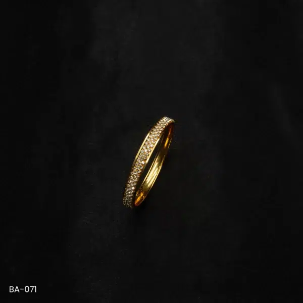 BA-071 - Gold Plated American Diamond Bangle