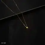 CH-125 - Minimalist Lotus Charm Chain Necklace