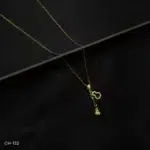 CH-132 – Gold Plated Minimalist Design American Diamond Contemporary Necklace