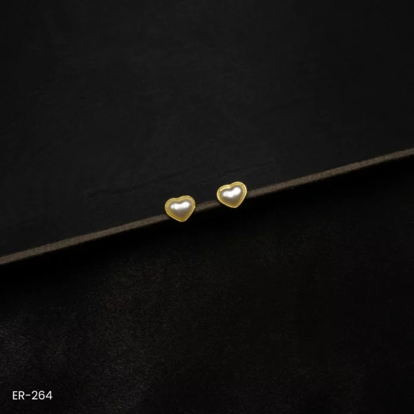 ER-264 - Minimalist Charm Classic Gold Plated Pearl Studs