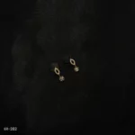 ER-282 - Golden Glimmer American Diamond Balls Minimal Studs