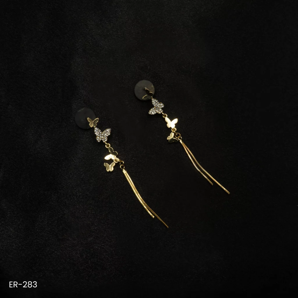 ER-283 - Nature’s Wings Butterfly-Inspired Statement Fashion Earrings