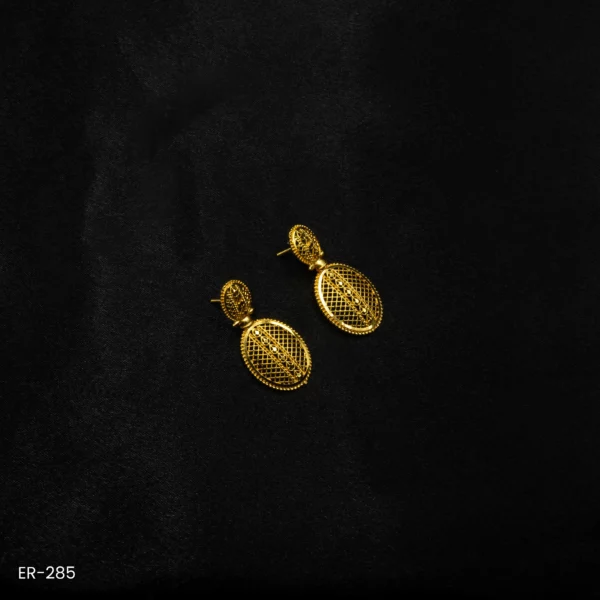 ER-285 - Radiant Heritage Gold Plated Traditional Earrings