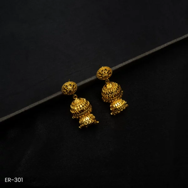 ER-301 - Radiant Heritage Gold Plated Traditional Earrings