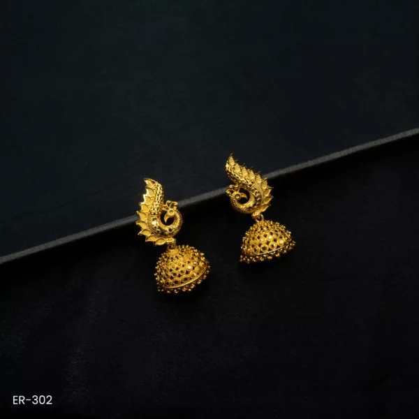 ER-302 - Radiant Heritage Gold Plated Traditional Earrings