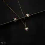 PS-145 - Colorful Blossom Vibrant Multicolor Pendant Set