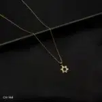 CH-144 - Celestial Star Dazzling American Diamond Gold Plated Star Pendant Necklace