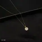 CH-146 - Blooming Radiance Exquisite Floral American Diamond Rotating Pendant Necklace