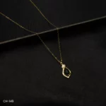 CH-149 - Luxe Teardrop Design American Diamond & Emerald Pendant Necklace