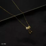 CH-150 - Forever Connected Stylish Gold Plated Infinity Pendant Necklace for Everyday Glam