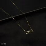 CH-159 - Infinite Glamour Elegant Gold Plated Infinity Necklace with Sparkling American Diamonds