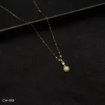 CH-169 - Sparkling American Diamond Ball Pendant Necklace