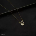 CH-172 - Swan Serenade Stunning American Diamond Stone-Studded Necklace