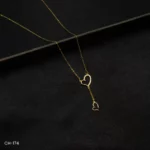 CH-174 - Forever Linked Interlocking Heart American Diamond Pendant Necklace