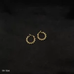 ER-304 - Golden Flora Chic Leaf-Inspired Hoops Perfect for Everyday Glam