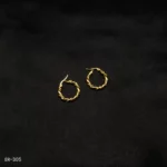 ER-305 - Bold & Beautiful Trendy Twisted Gold Plated Hoops for Every Occasion