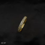 BA-087 - Elegant Gold Plated Bangle With Shimmering American Diamond Stones