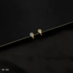 ER-312 - Timeless Elegance Teardrop Gold Plated American Diamond Stud Earrings