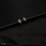 ER-314 - Graceful & Stylish Floral Inspired Gold Plated American Diamond Earrings