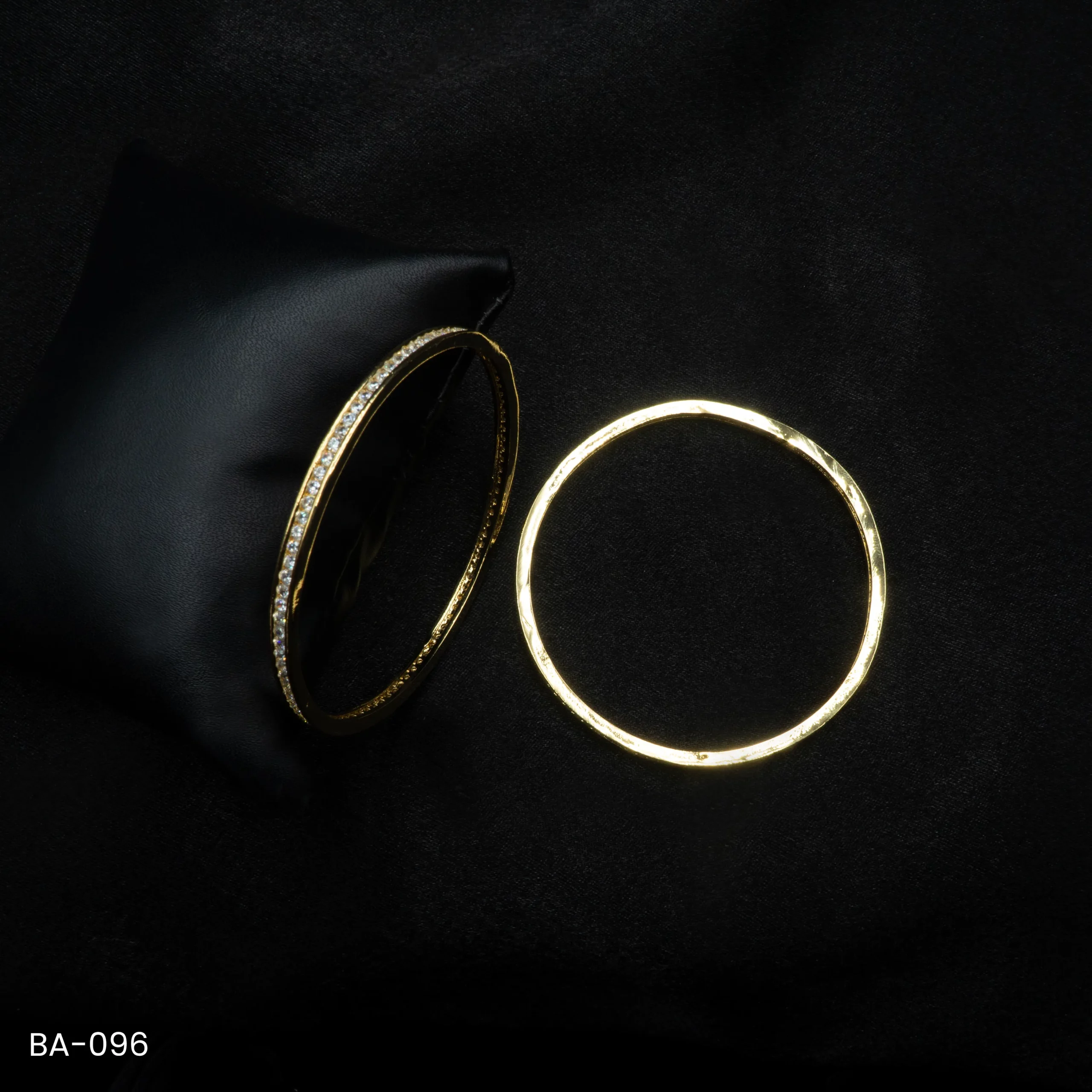 BA-096 - Minimalist Elegance Sleek Gold-Plated American Diamond 2 Pcs Set Bangles BA-096 - Minimalist Elegance Sleek Gold-Plated American Diamond 2 Pcs Set Bangles