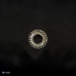 BR-045 - Gold Plated Circle Brooch with Sparkling Zircon Stones