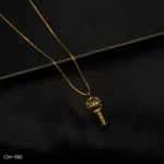 CH-190 - Spiritual Hanuman Gada Gold Plated Chain Necklace