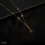 CH-196 - Elegant Gold Plated Traditional Tassel Chain Necklace