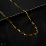 CH-197 - Trendy Multi-Strand Gold Plated Layered Chain Necklace