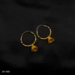 ER-456 - Traditional Ethnic Design Gold Plated Hoop Jhumka Earrings