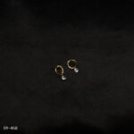 ER-458 - Minimal Glam Radiant Hoop Earrings with Teardrop Sparkle