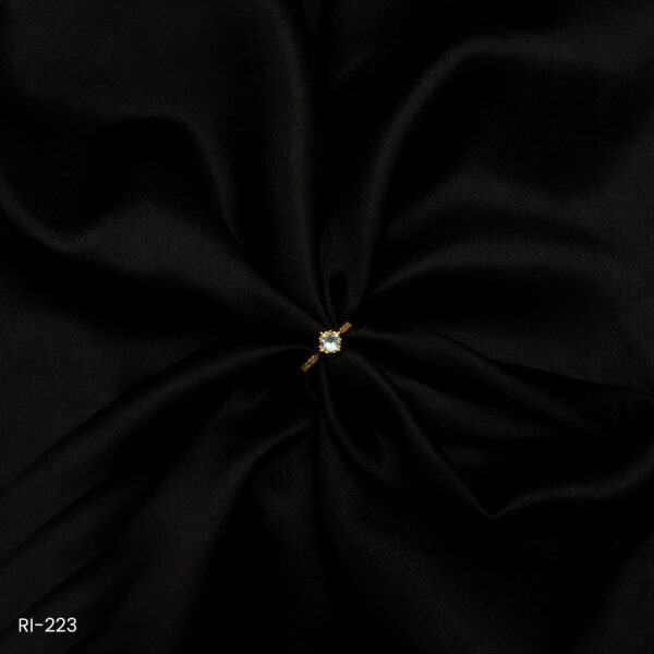 RI-223 - Radiant American Diamond Solitaire Ring – Simple Yet Stunning Charm