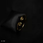 BL-120 - Golden Swirl Open Cuff Bangle – Chic & Minimalist Design