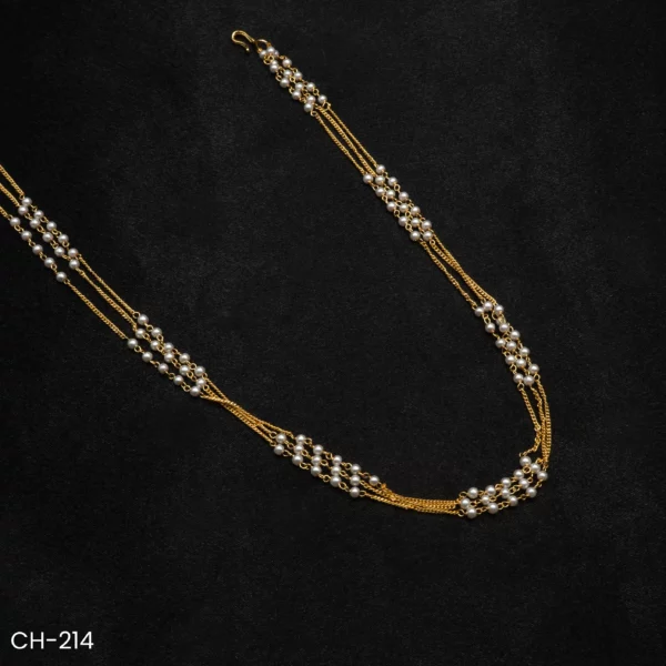 CH-214 - Dainty Multi-Layer Pearl Necklace – Subtle & Sophisticated