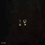 ER-462 - Everyday Essential Minimal Glam Gold Plated Dangling Hoops