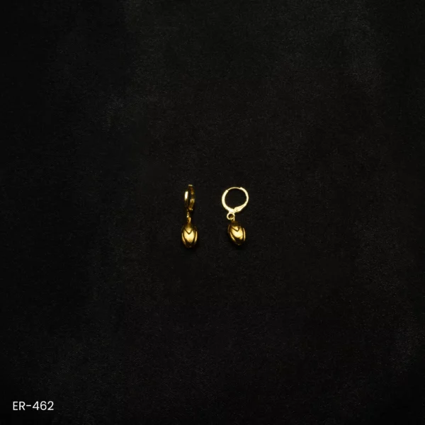 ER-462 - Everyday Essential Minimal Glam Gold Plated Dangling Hoops