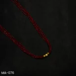 MA-076 - Ethnic & Elegant Red Hydropotey Mangalsutra