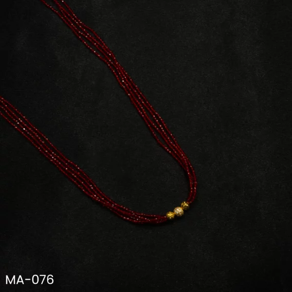 MA-076 - Ethnic & Elegant Red Hydropotey Mangalsutra