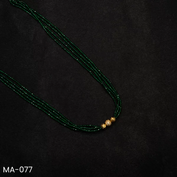 MA-077 - Ethnic & Elegant Green Hydropotey Mangalsutra