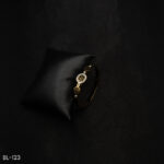 BL-123 - Gold Plated American Diamond Statement Cuff Bracelet