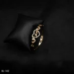 BL-142 - Twin Hearts Romantic Glow American Diamond Cuff Bracelet