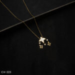 CH-223 - Subtle & Sophisticated Delicate Floral Inspired Gold Plated Necklace