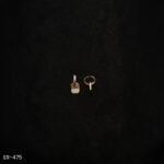 ER-475 - Gold Plated Padlock Hoop Earrings with American Diamond Embellishments