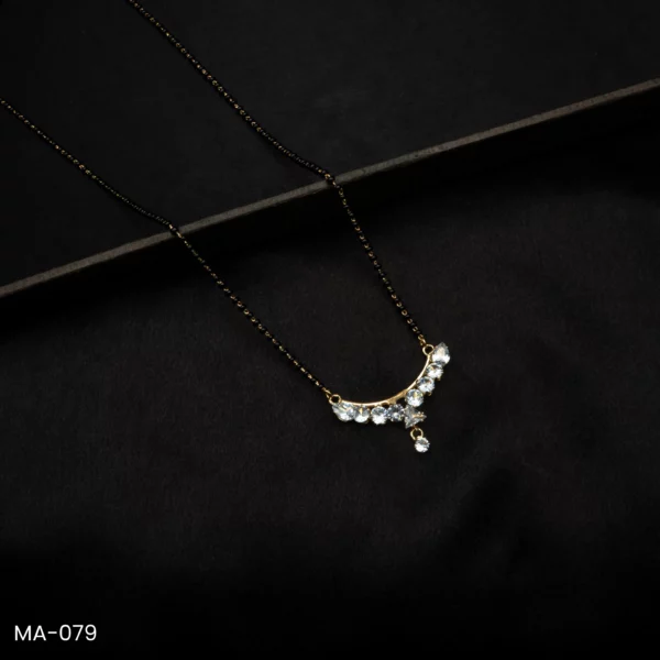 MA-079 - Gleaming Zircon Drop Pendant Mangalsutra