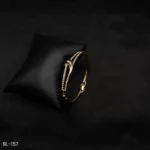 BL-157 - Trendy Twin American Diamond Strip Bracelet