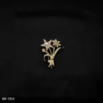 BR-054 - Stylish Saree Accessory Shiny Floral Fashion Partywear Brooch