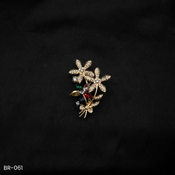BR-061 - Trendy & Elegant Blossom Party Wear Saree Accessory Fashion Brooch
